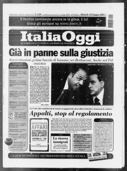 Italia oggi : quotidiano di economia finanza e politica